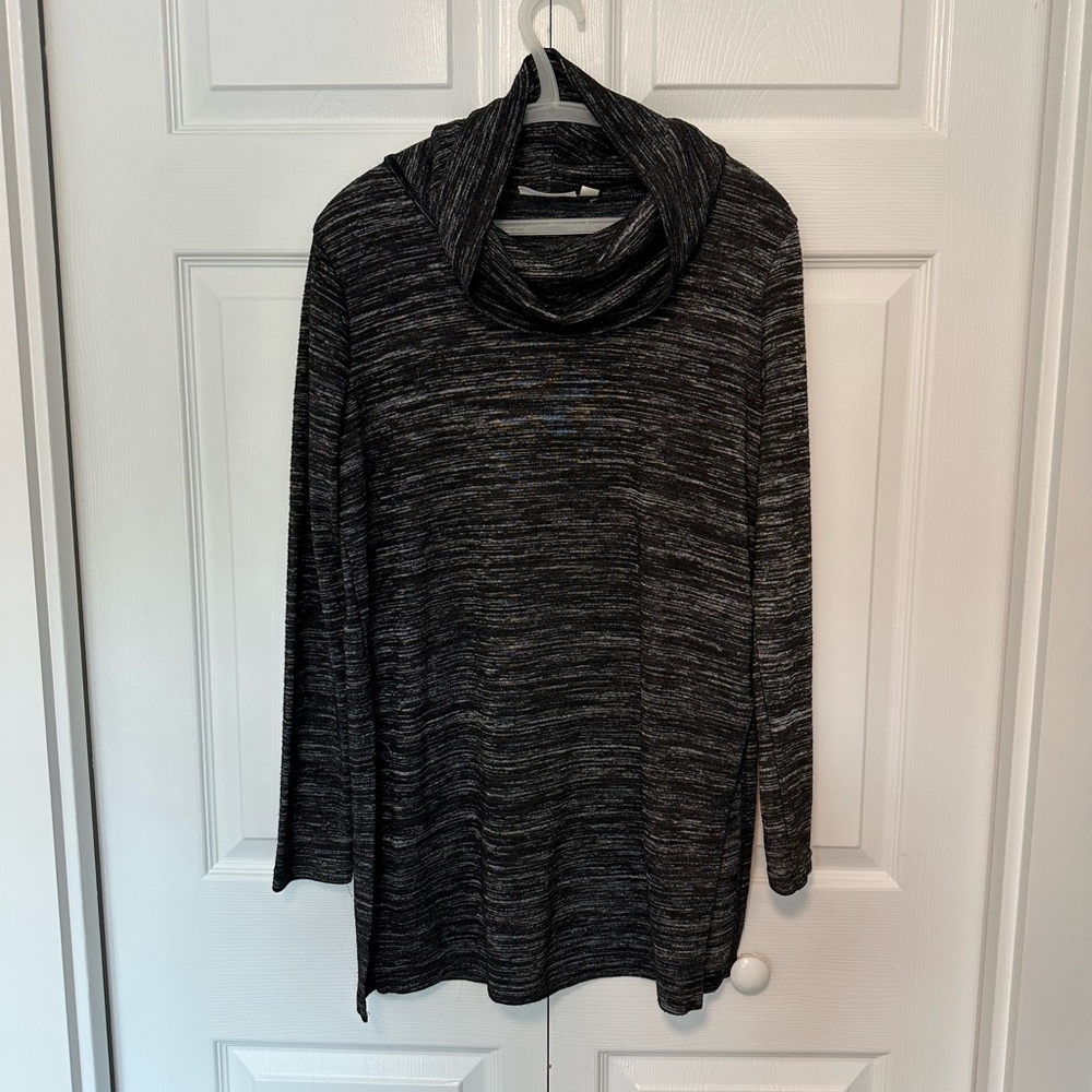 Cowl neck tunic sweater